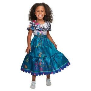 Disney Encanto Mirabel Costume Dress Girls 4-6x Blue Halloween NEW!